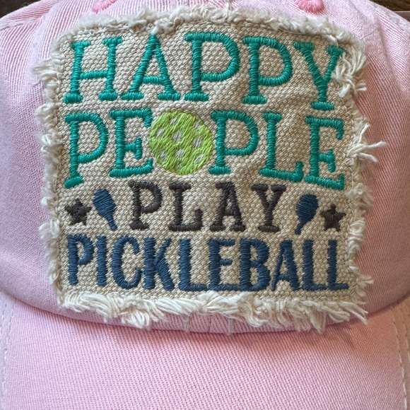 Pickleball Cap - “Happy People Play Pickleball” distressed adjustable hat - NWT - Picture 5 of 11